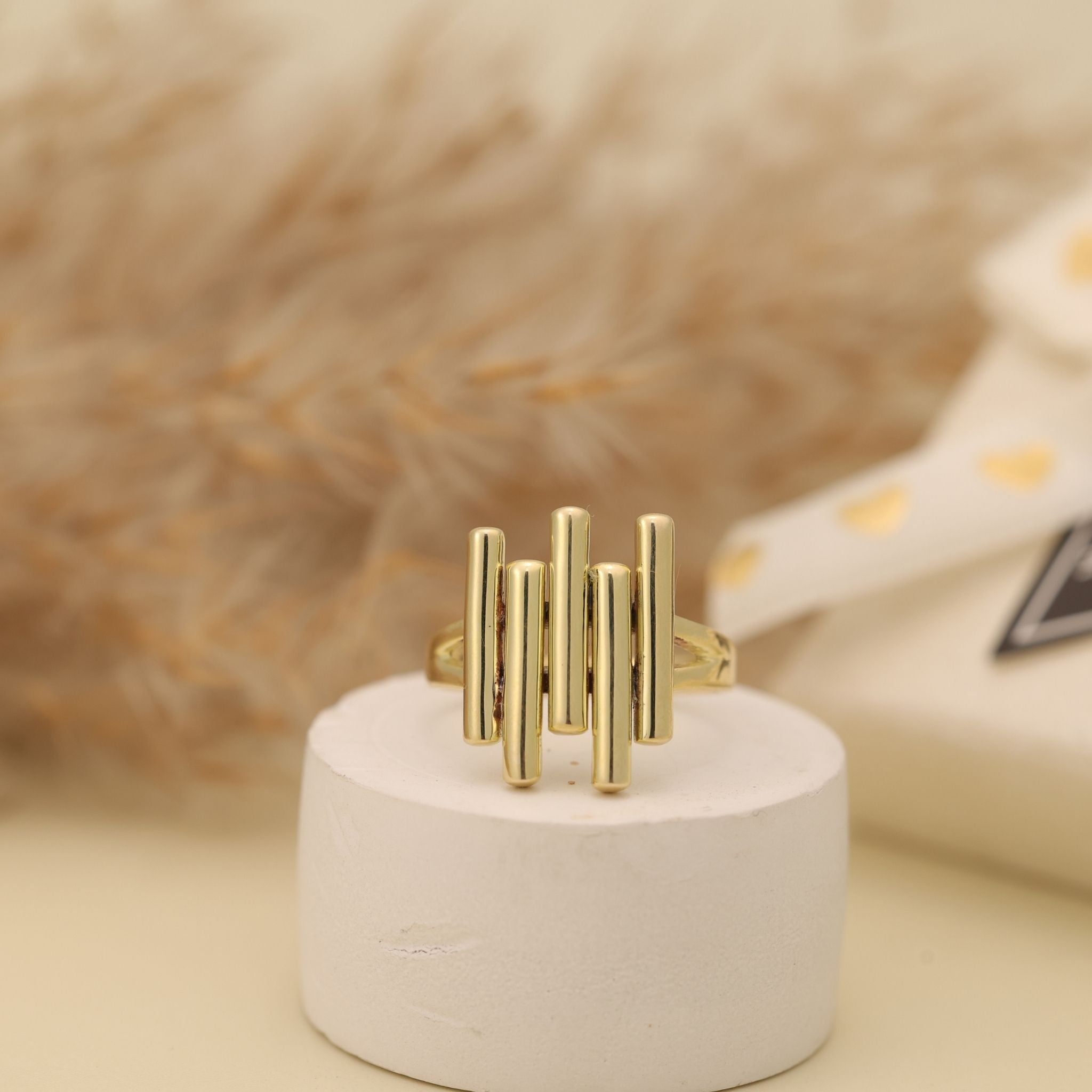 925 silver vertical bar statement ring in sterling silver