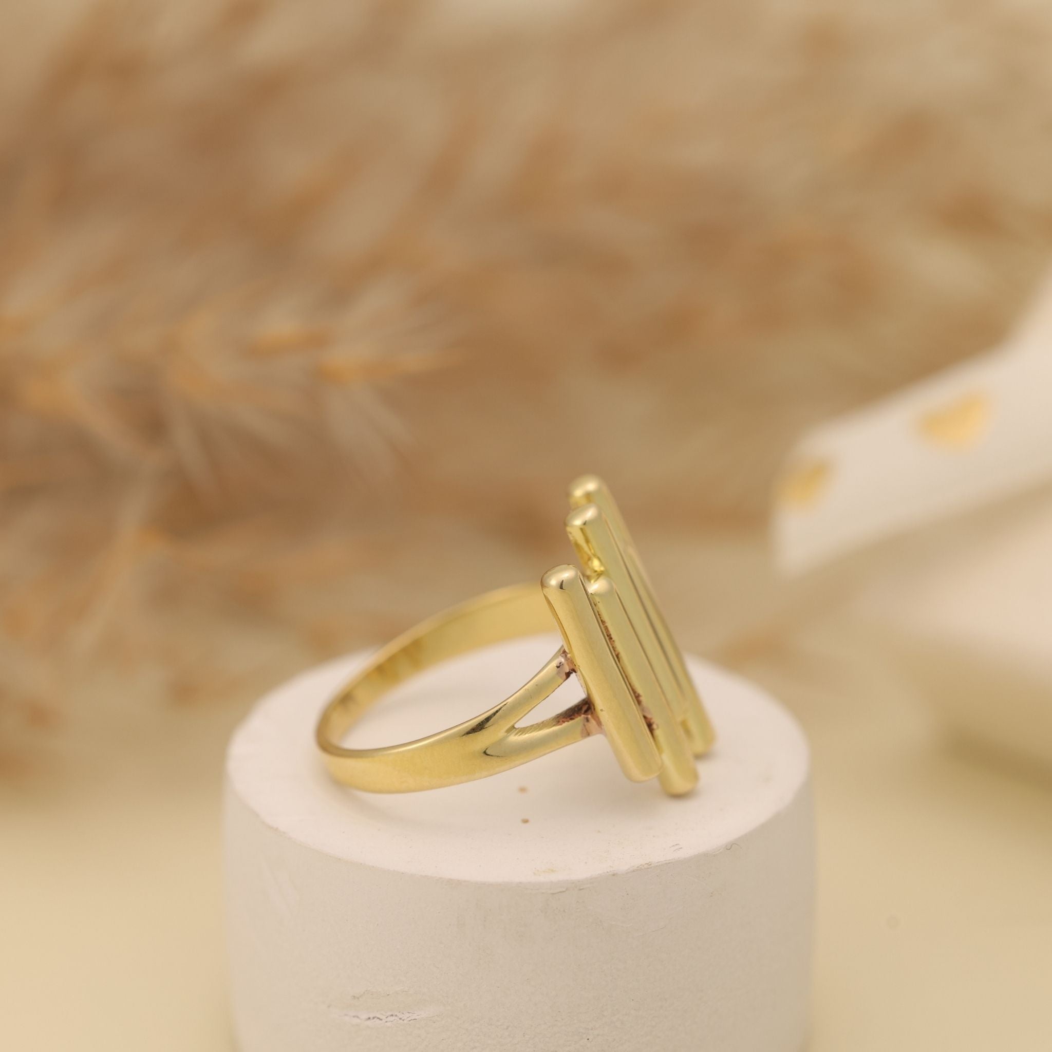 925 Silver Bar Statement Ring