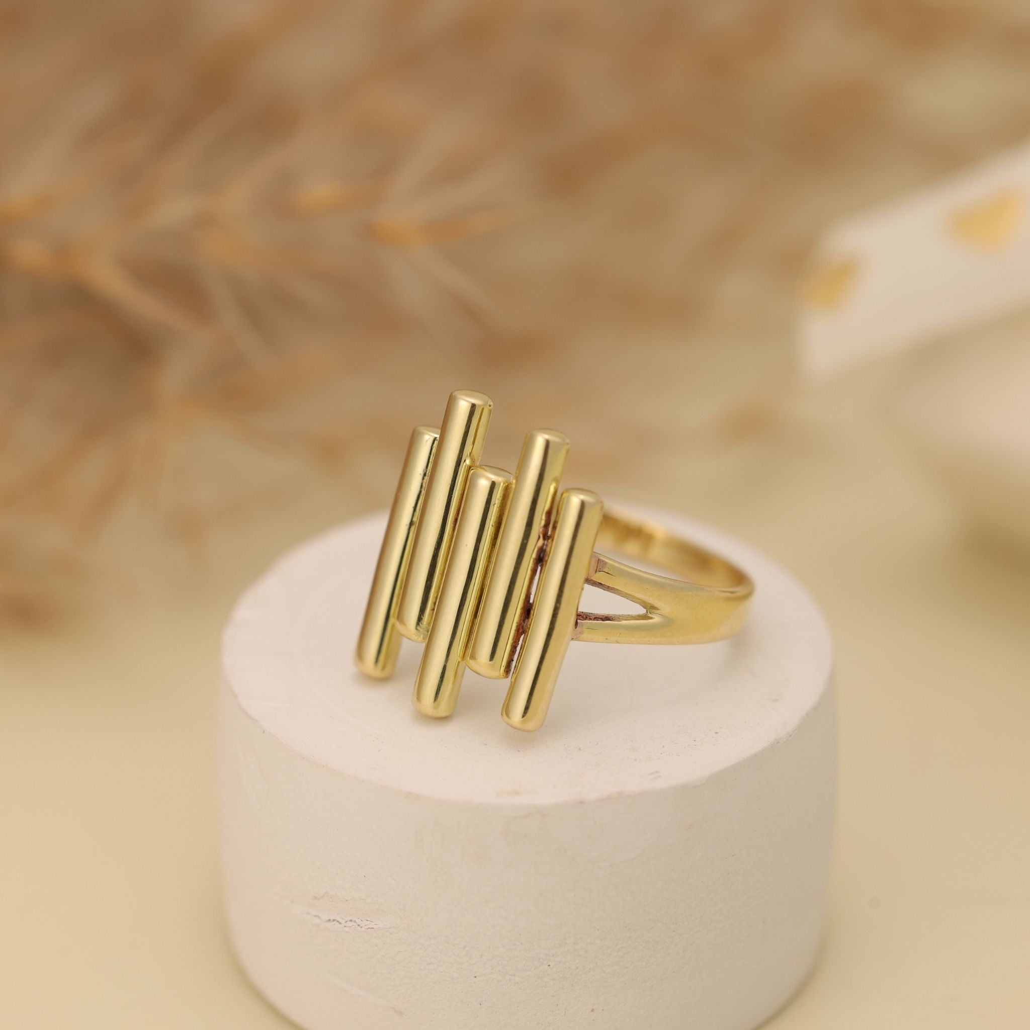 925 Silver Bar Statement Ring