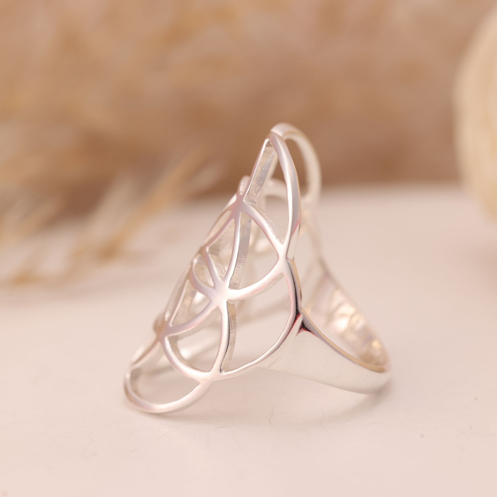 Flower of Life Silver Ring