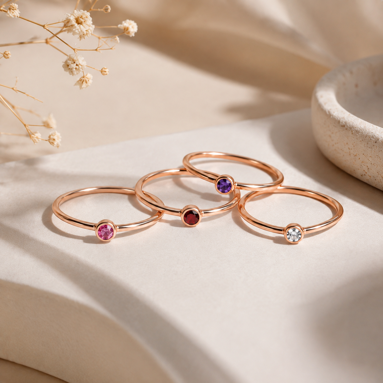 Minimalist Birthstone Ring