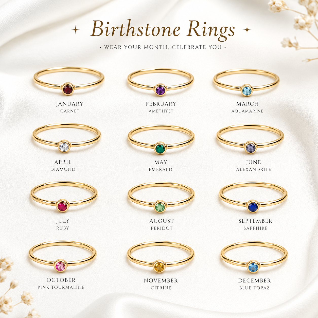 Minimalist Birthstone Ring