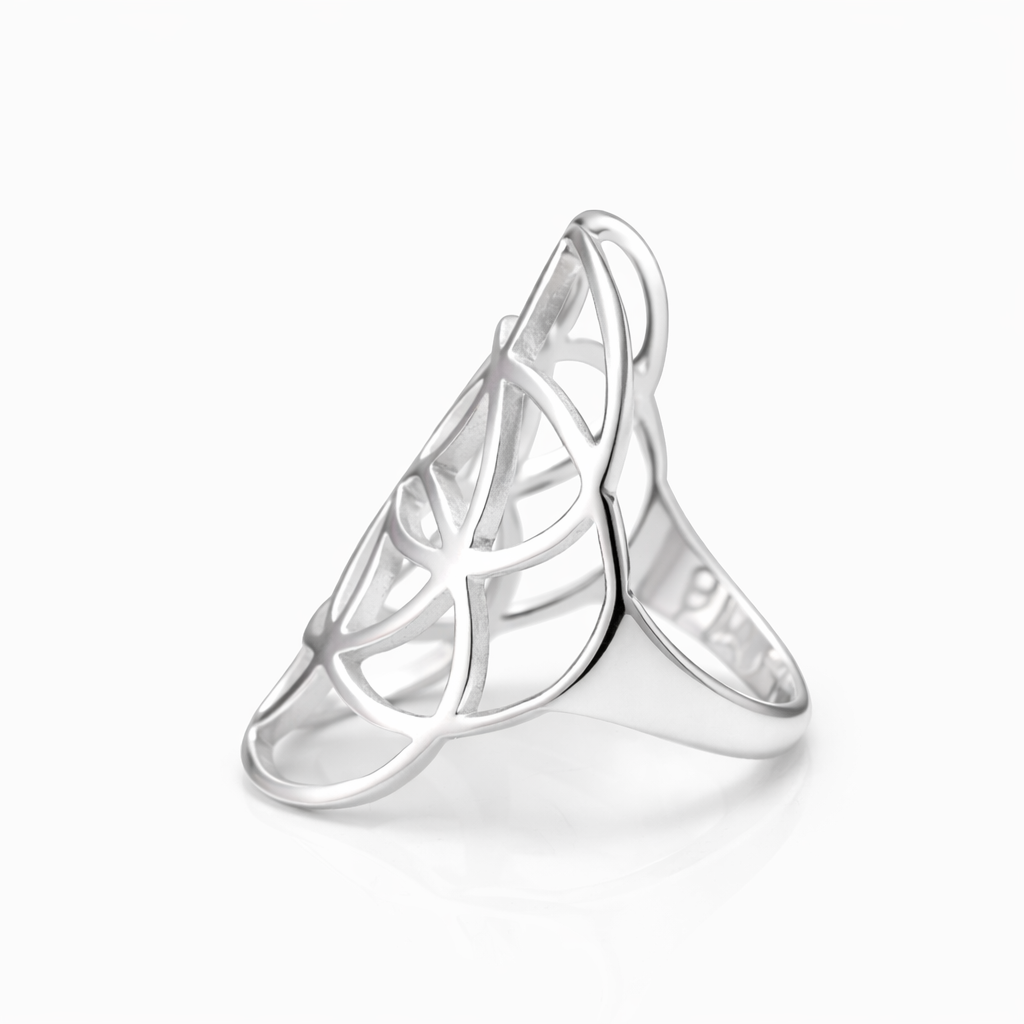 Flower of Life Silver Ring