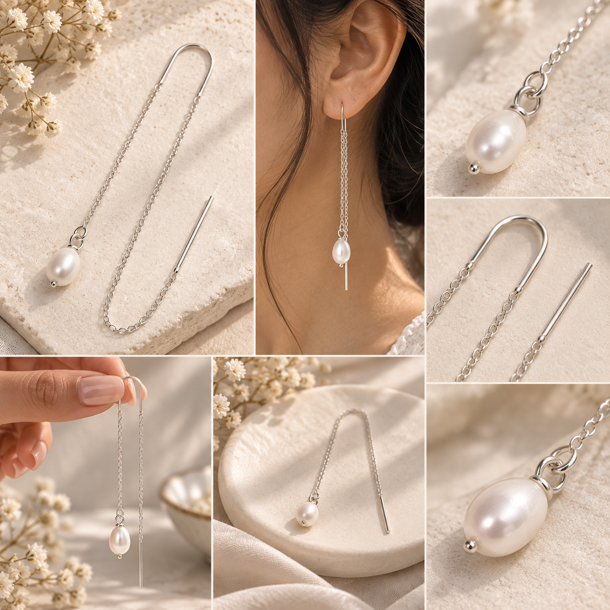 Pearl Threader Earring