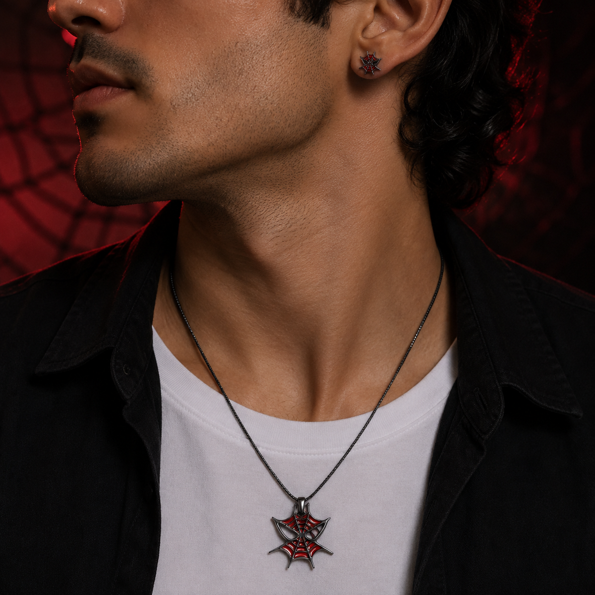 Spider Web Stud Earrings