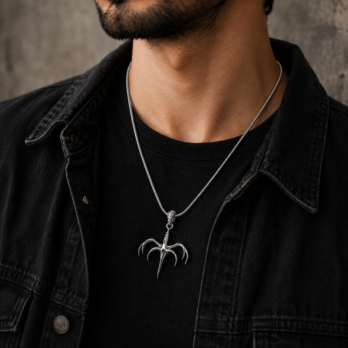 925 Sterling Silver Mind Flayer Tentacled Monster Pendant with Sparkling CZ Stones, Gothic Halloween Jewelry, Dark Fantasy Gift for Horror Lovers.