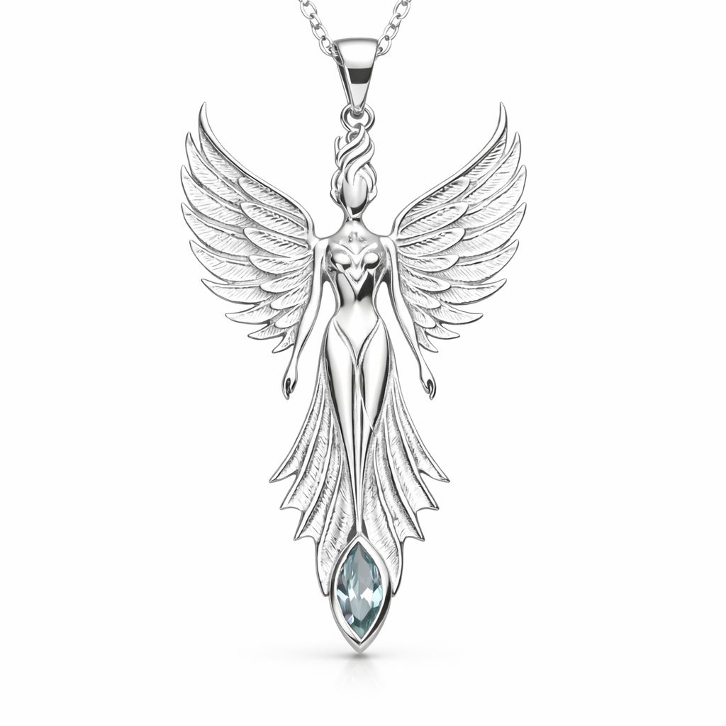 Winged Guardian Angel Pendant