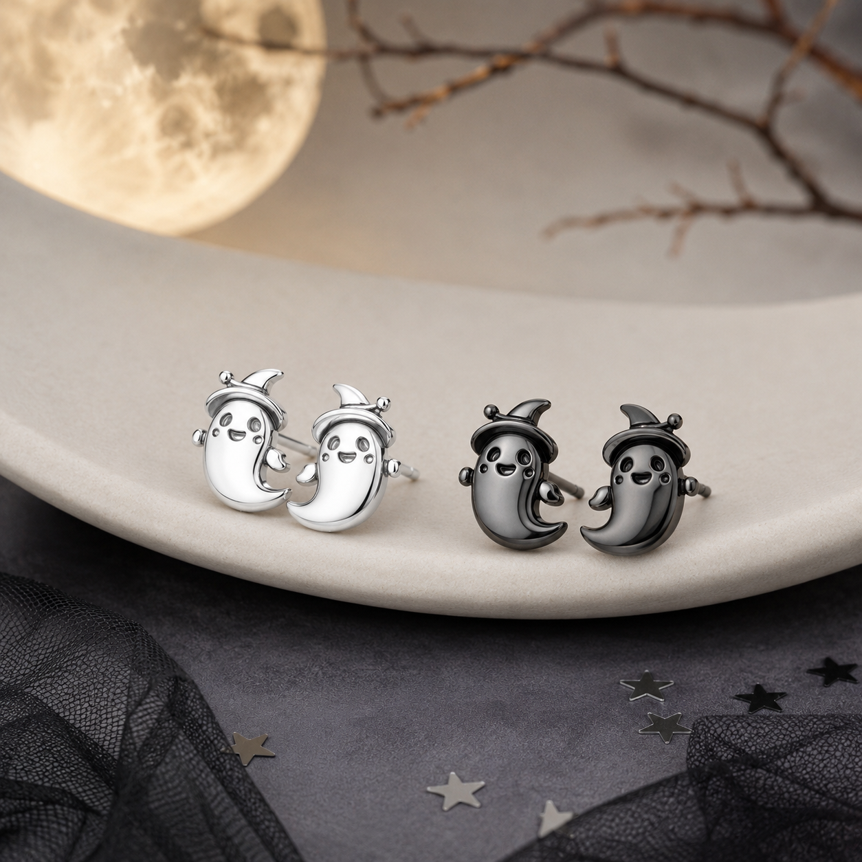 Tiny Ghost Studs