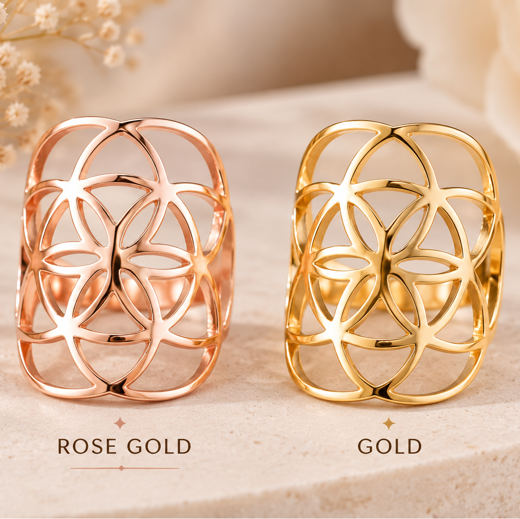 Flower of Life Silver Ring