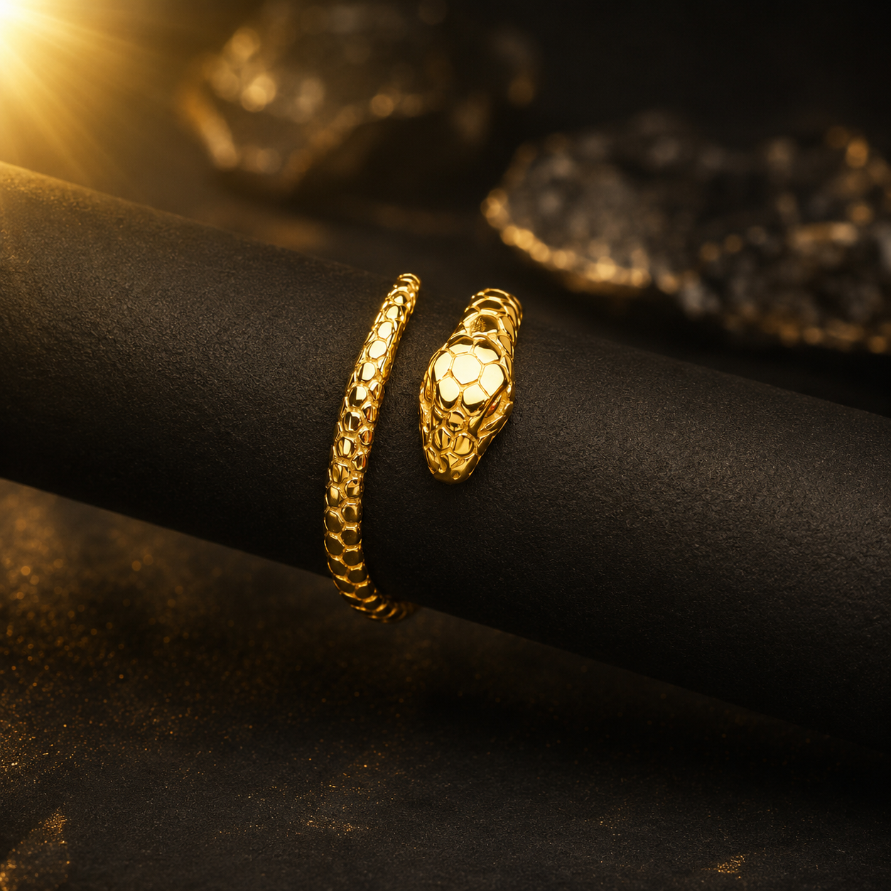 Textured Snake Wrap Ring