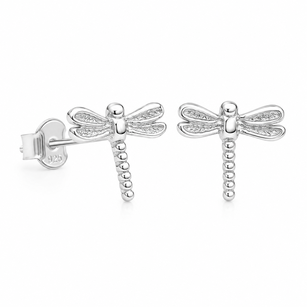 Animal Nature inspired dragonfly Sterling Silver Studs