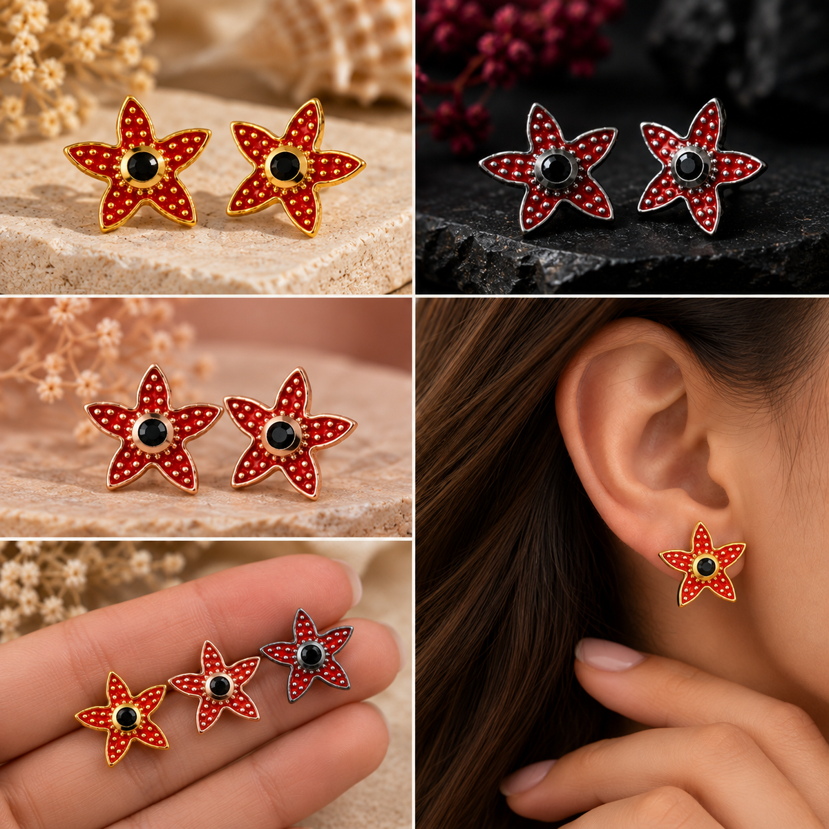 Stranger Things Demogorgon Face Studs