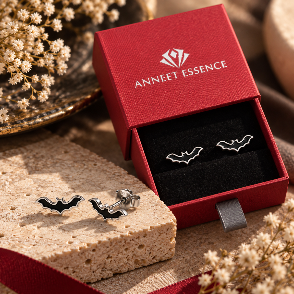 Silver Batman Studs