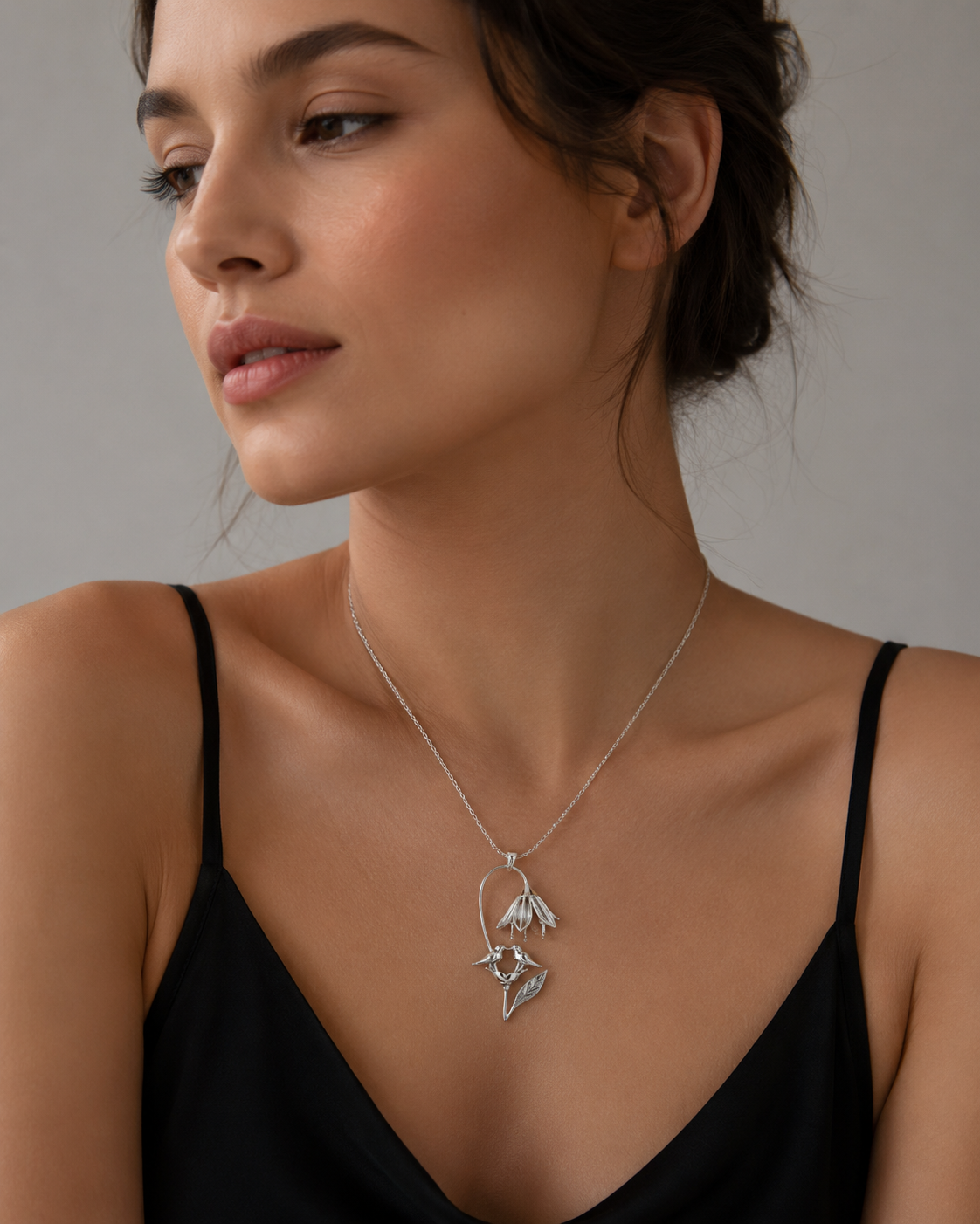 Love Birds Flower Pendant