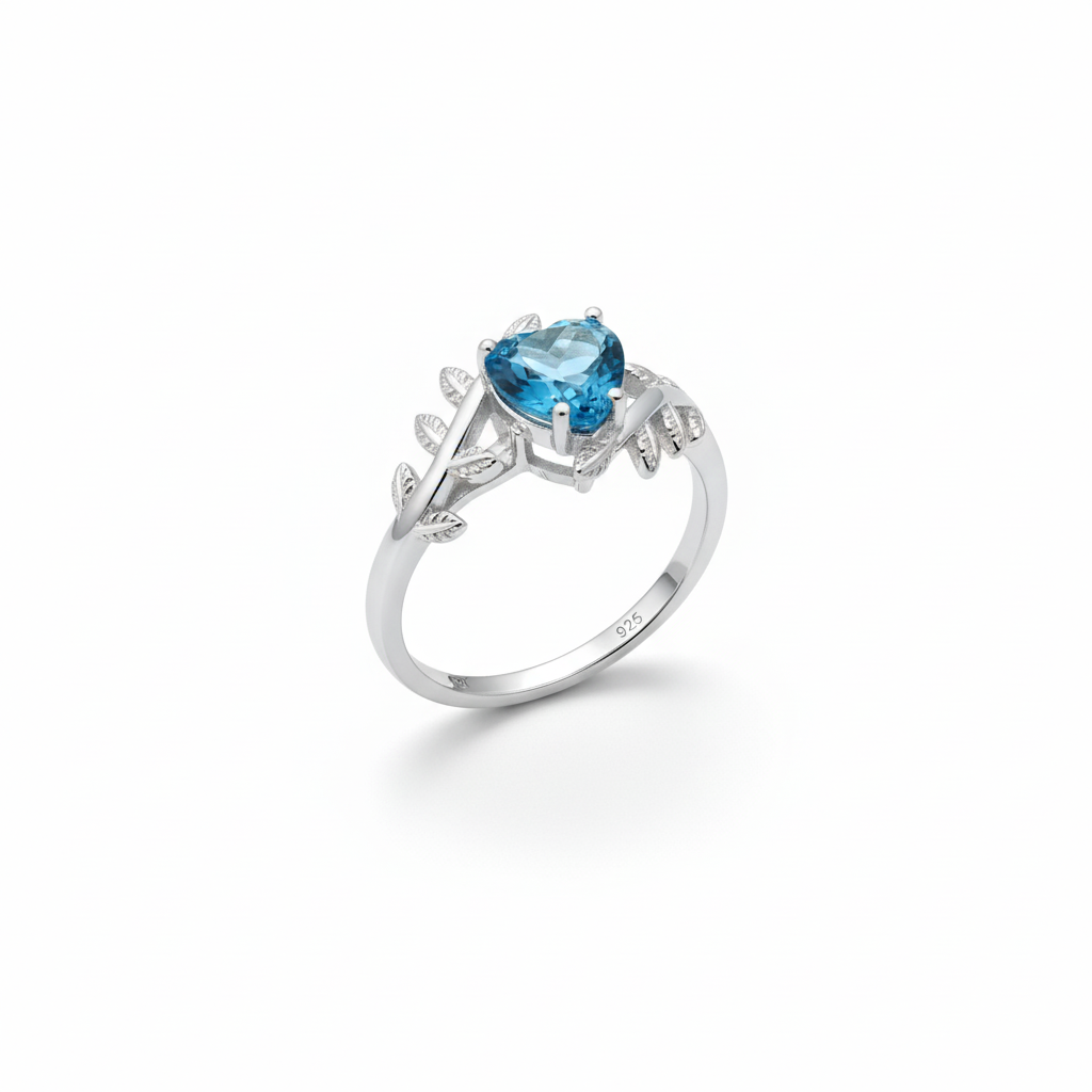 Blue Topaz Vine Ring