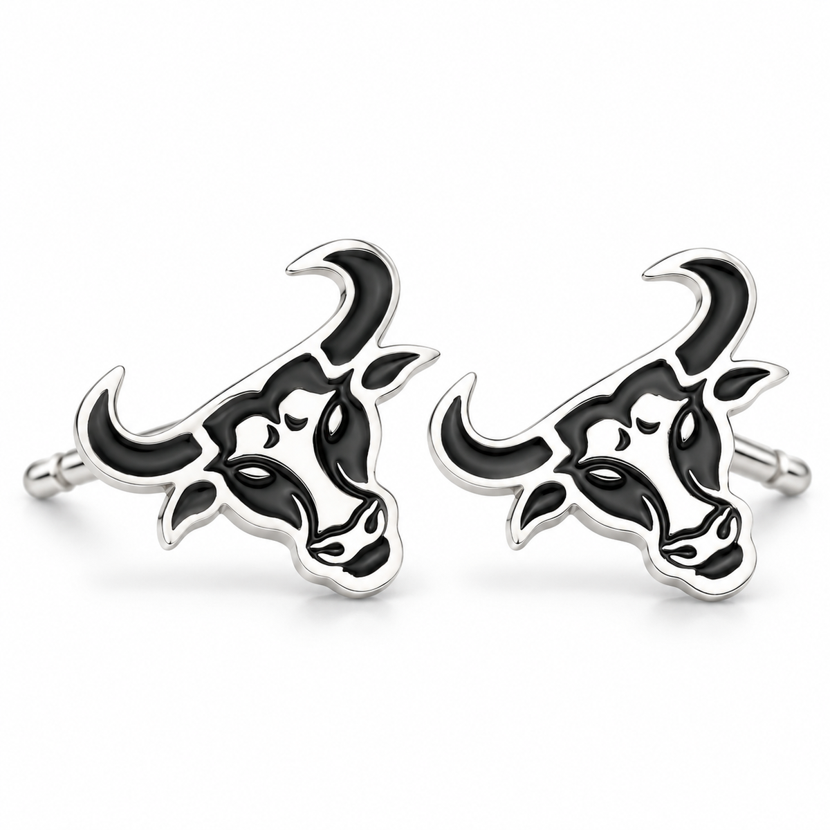 Longhorn Bull Head Stud Earrings