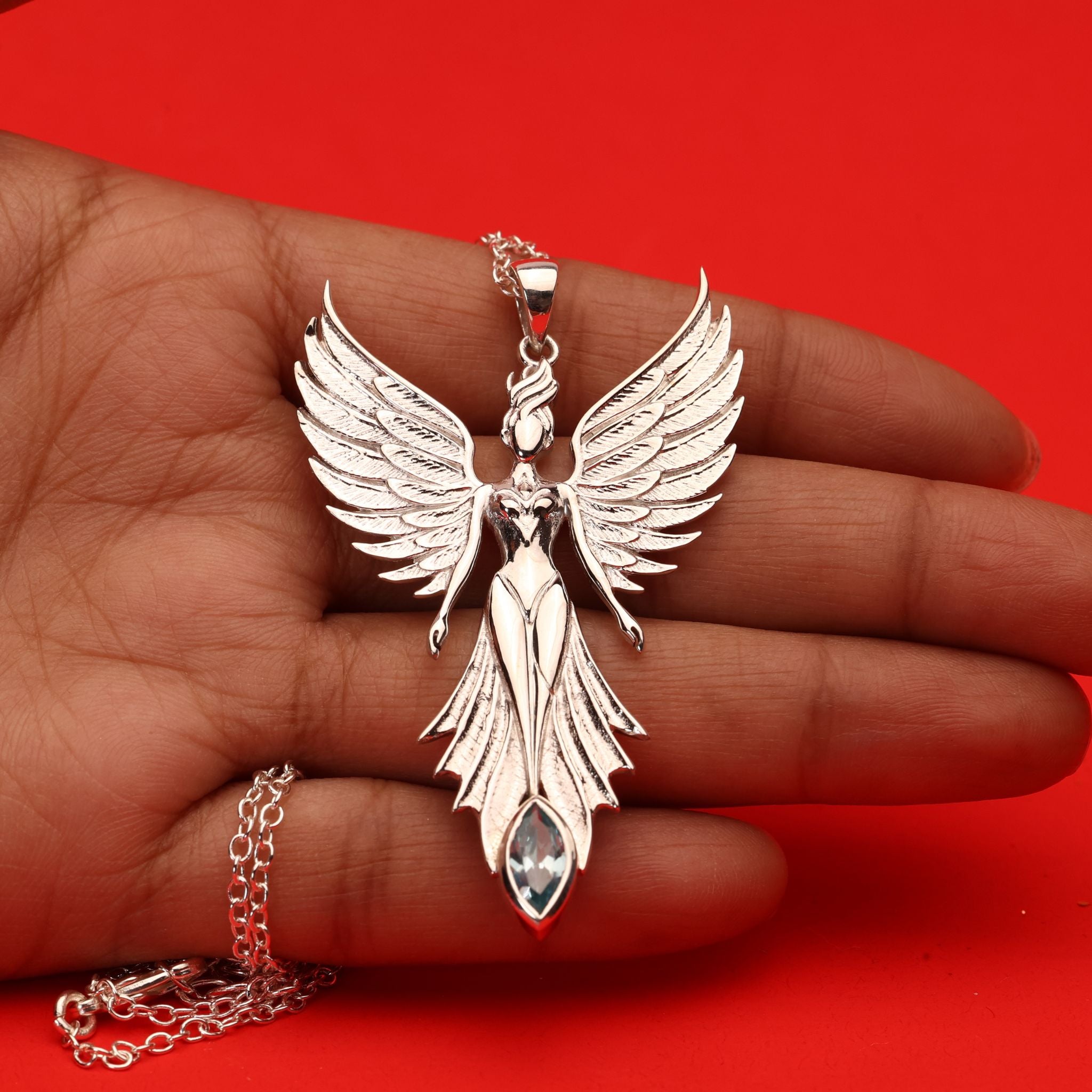 Winged Guardian Angel Pendant