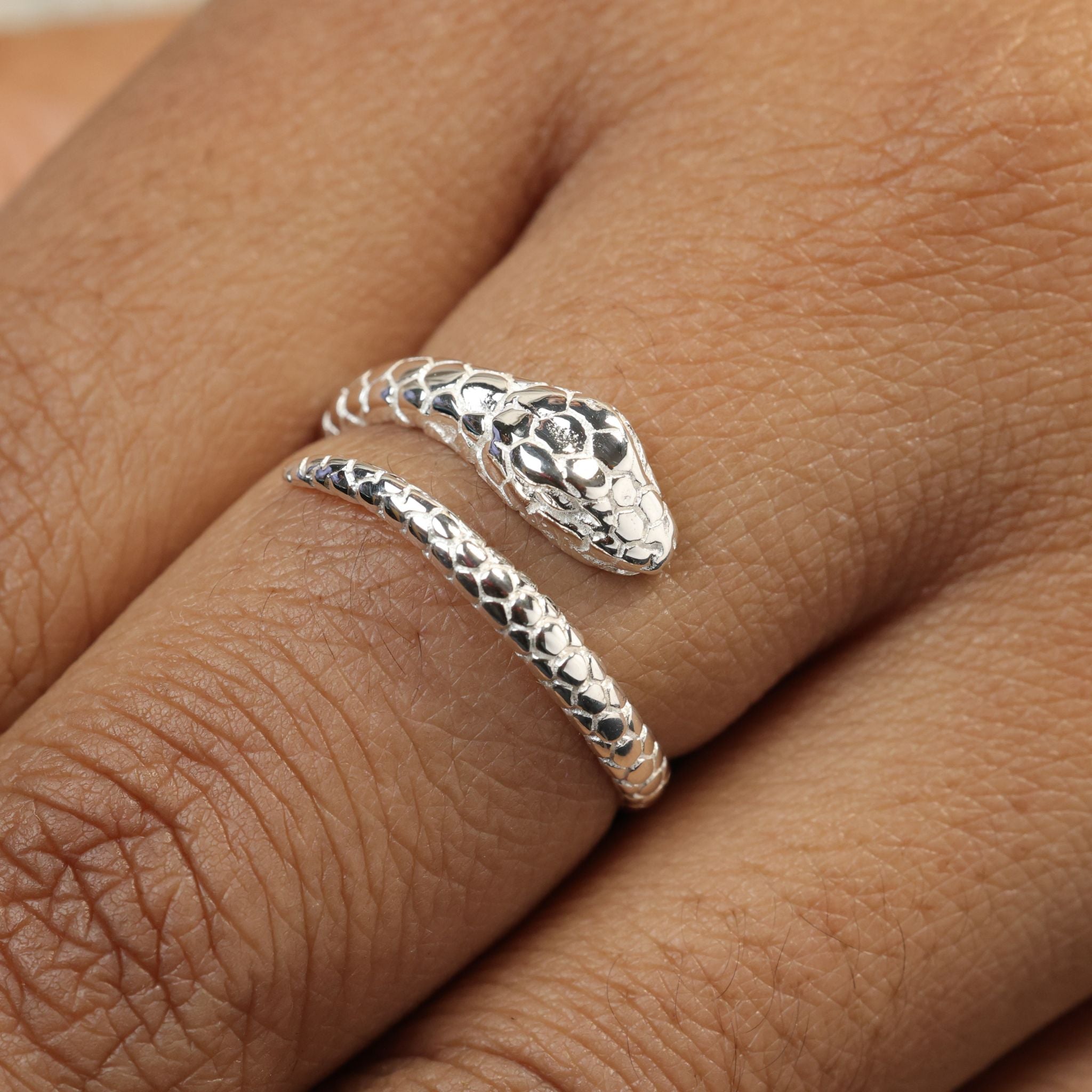 Textured Snake Wrap Ring