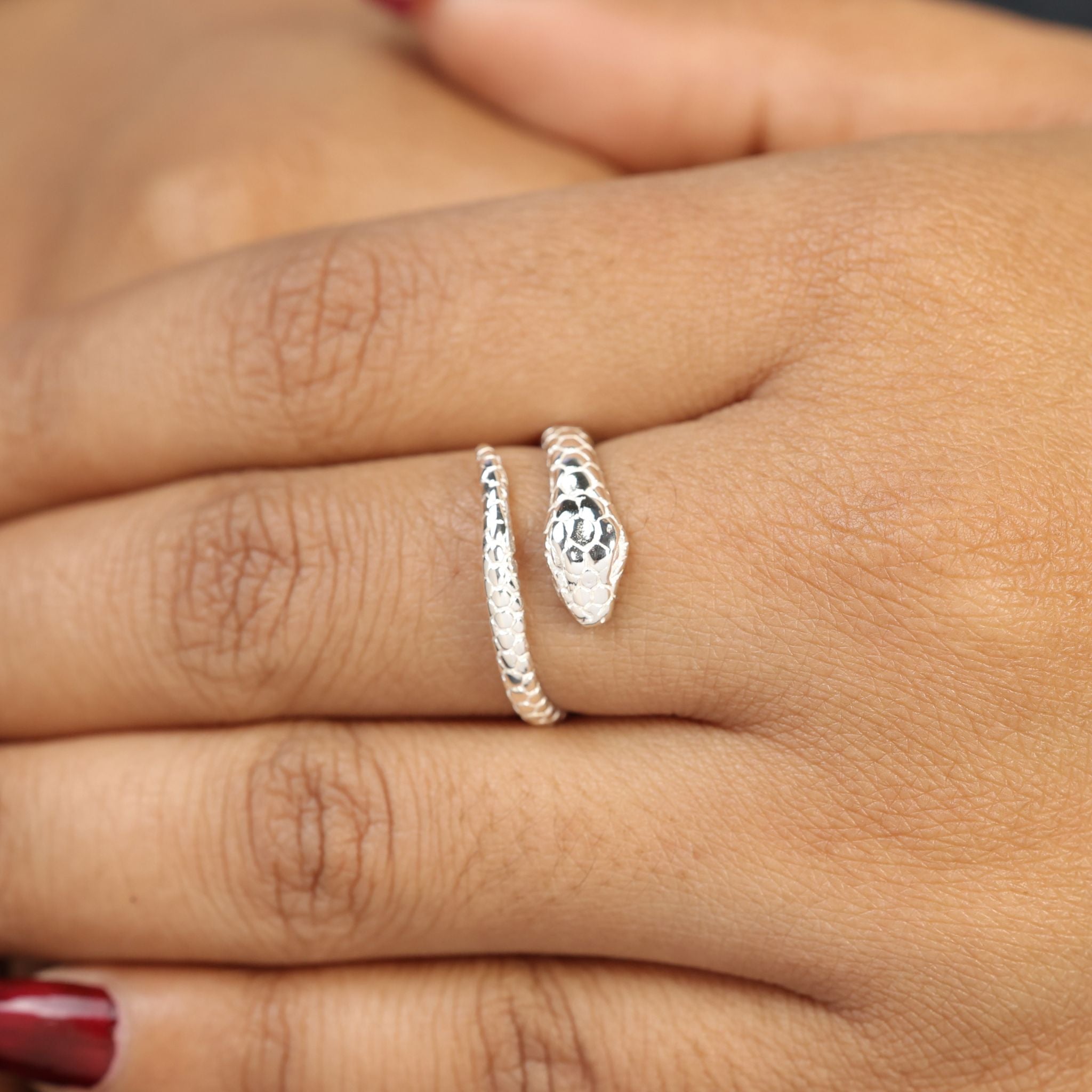 Textured Snake Wrap Ring