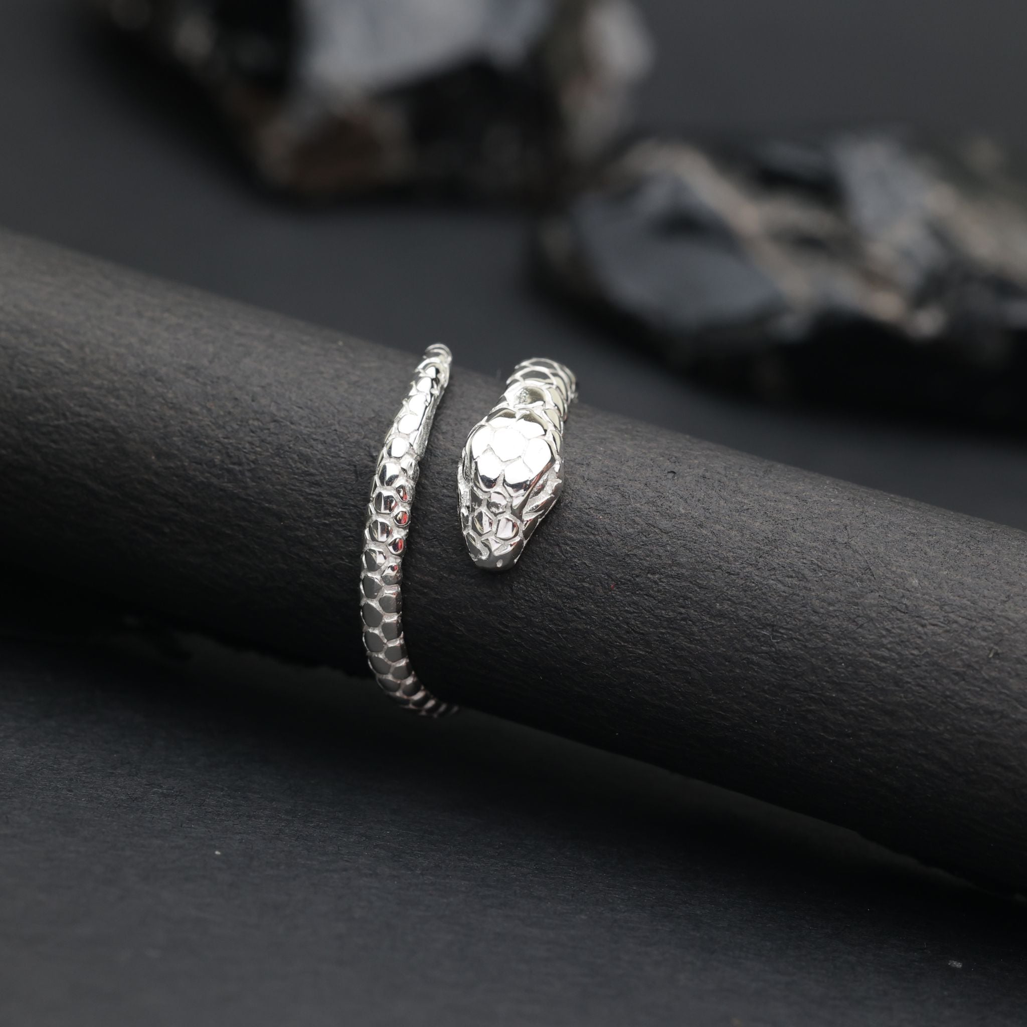 Textured Snake Wrap Ring