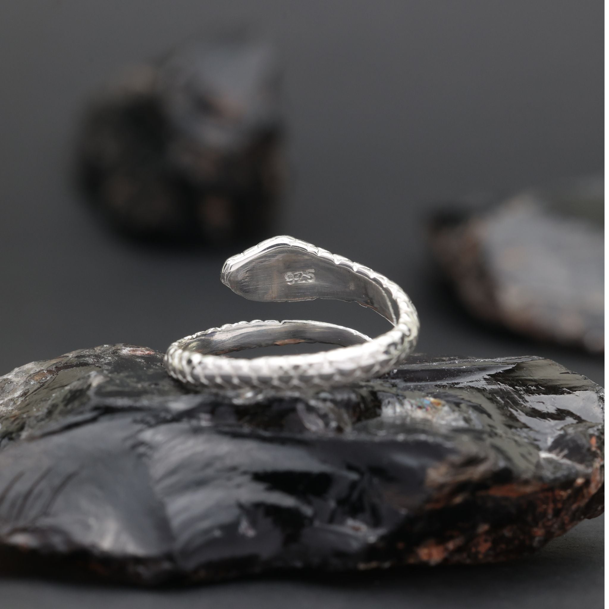 Textured Snake Wrap Ring