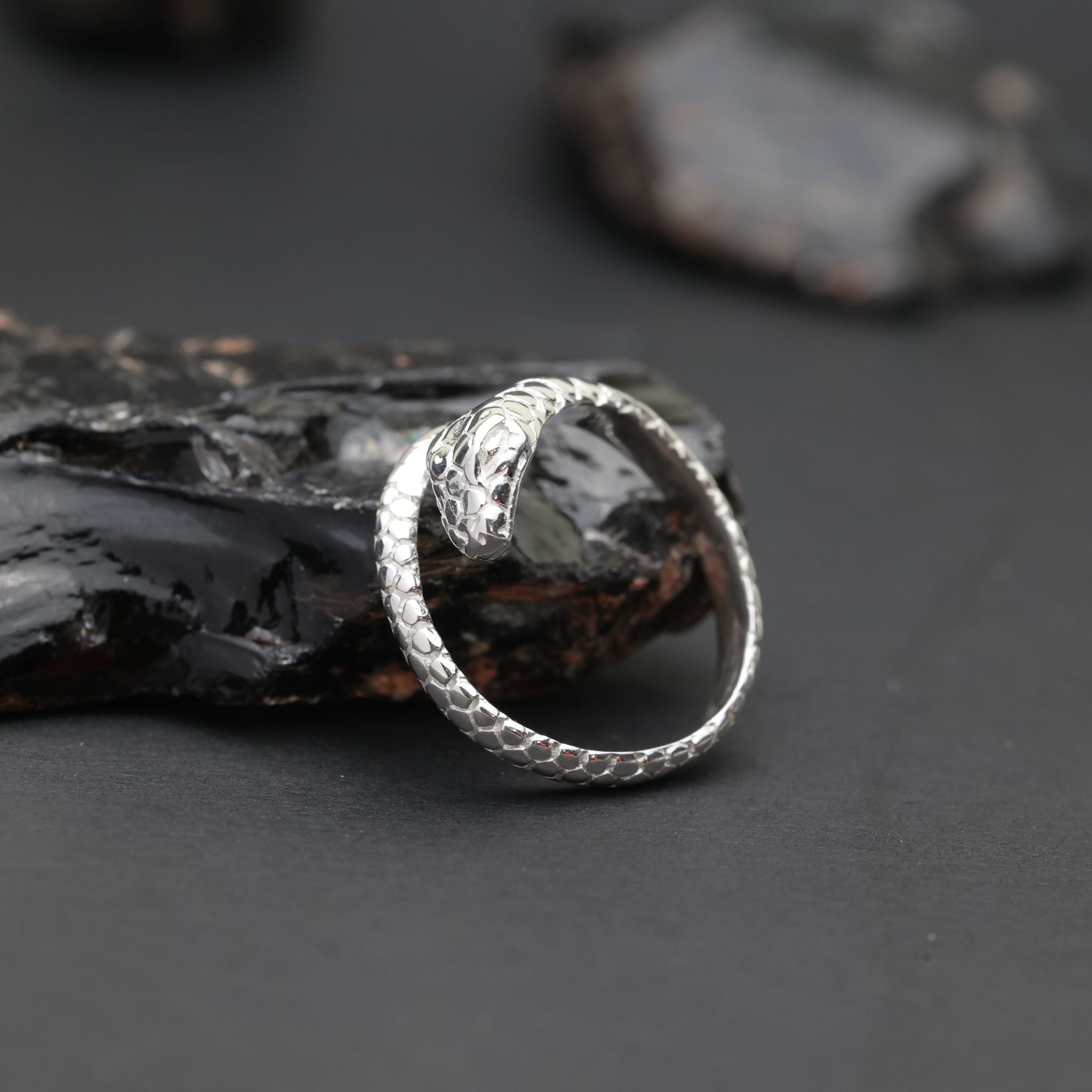 Textured Snake Wrap Ring