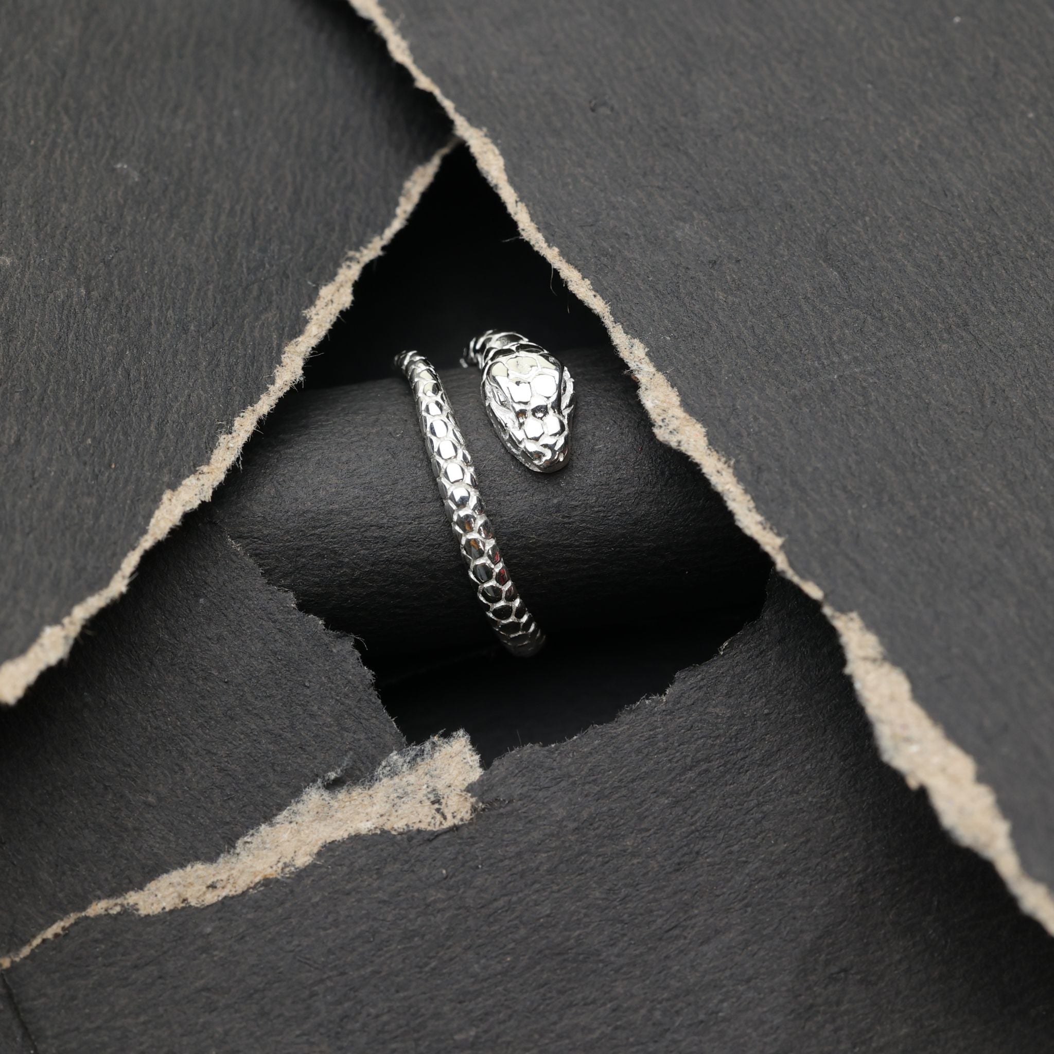 Textured Snake Wrap Ring