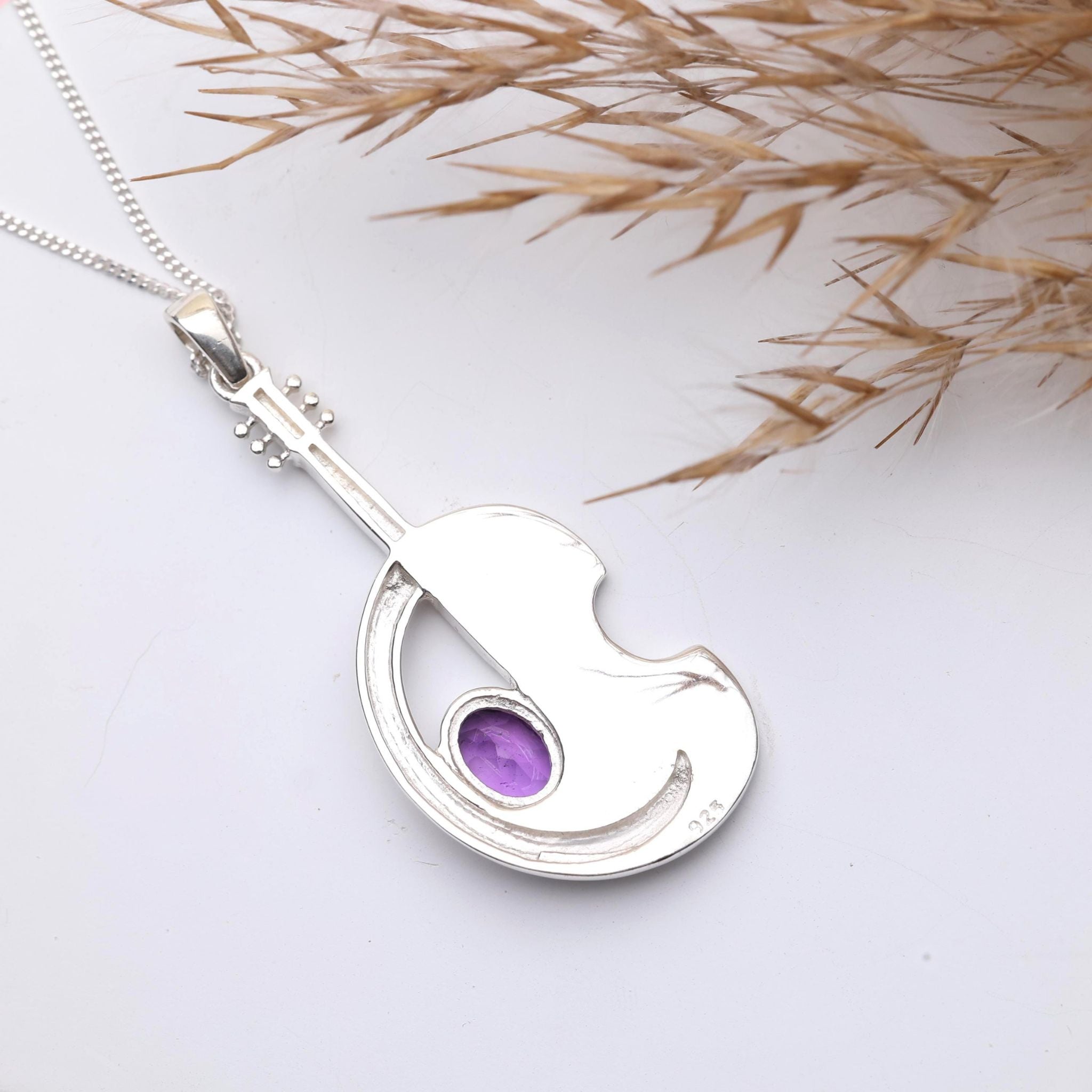 Violin Silver Pendant