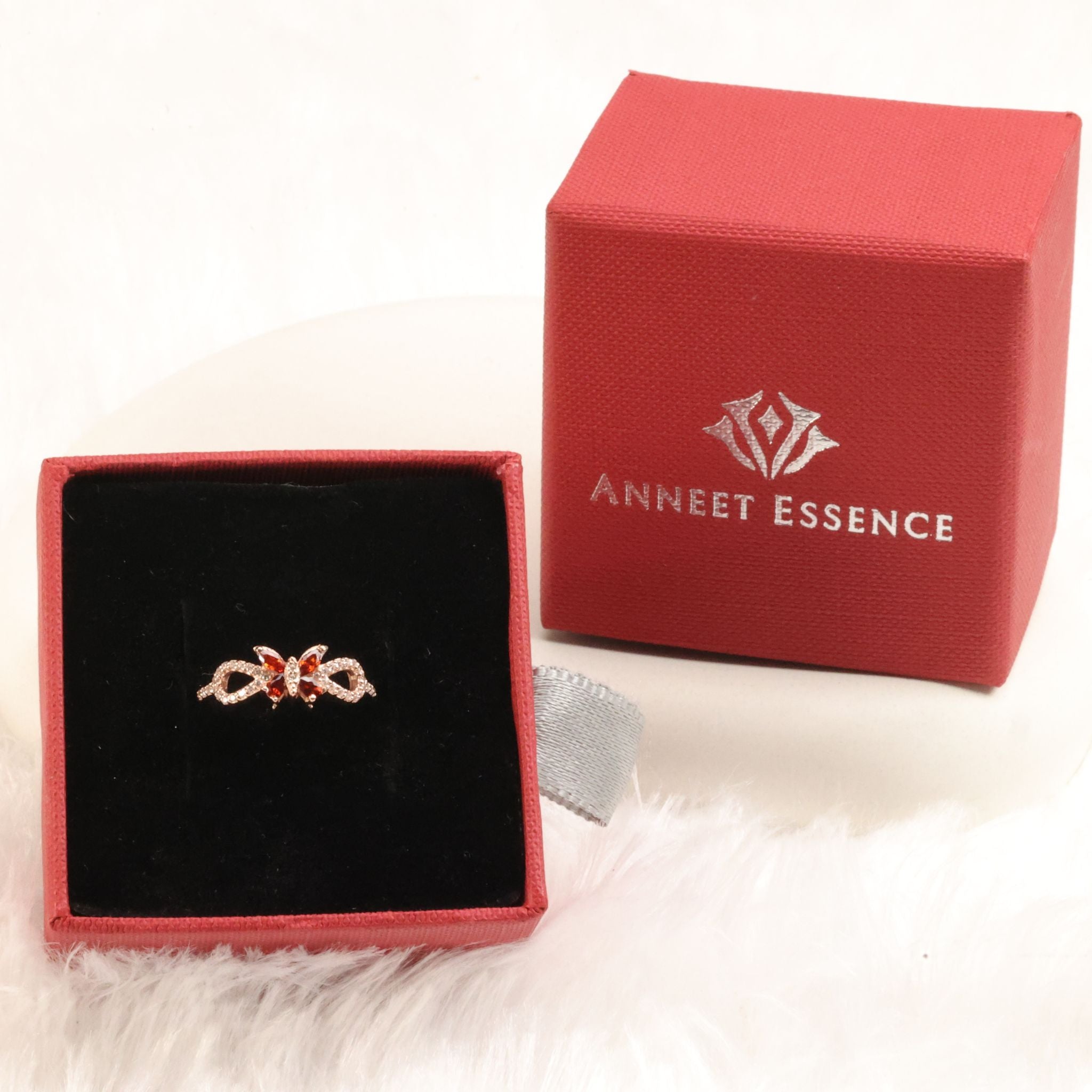 Butterfly CZ Sterling Silver Ring