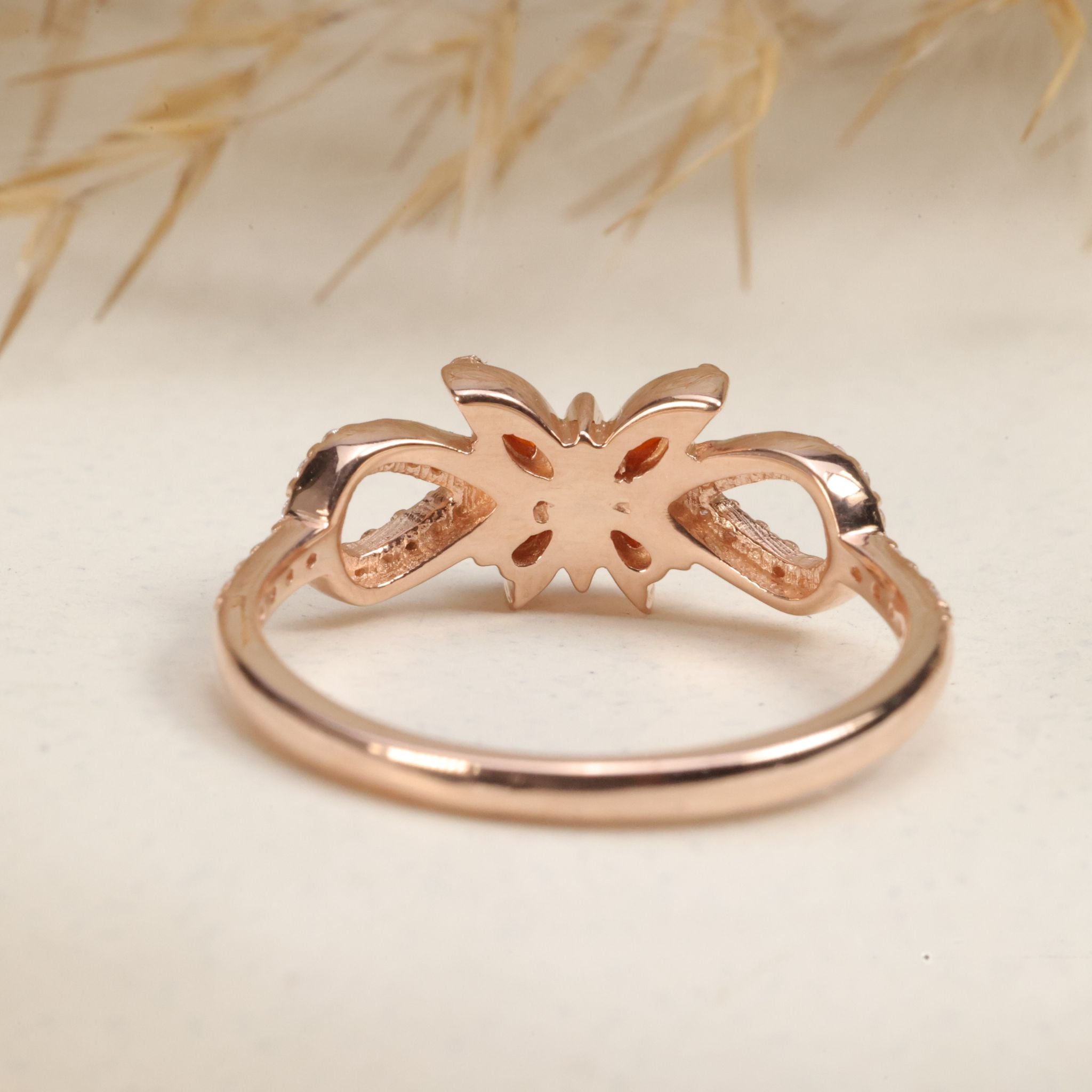 Butterfly CZ Sterling Silver Ring