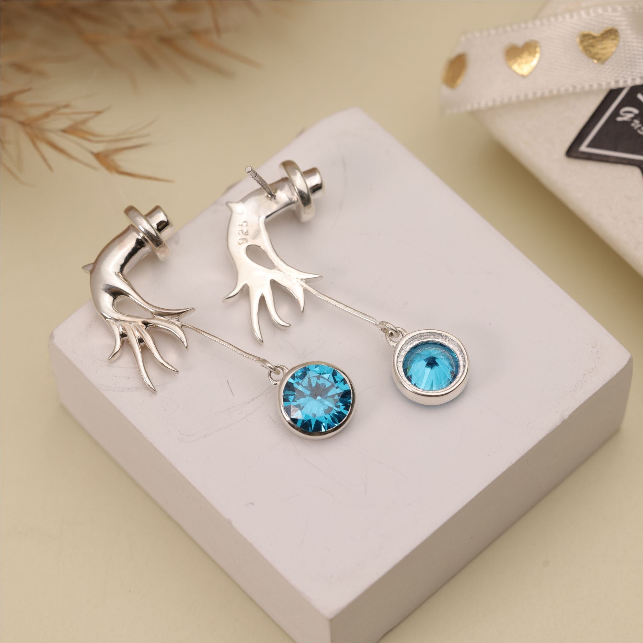 Witch Hand Silver Earrings