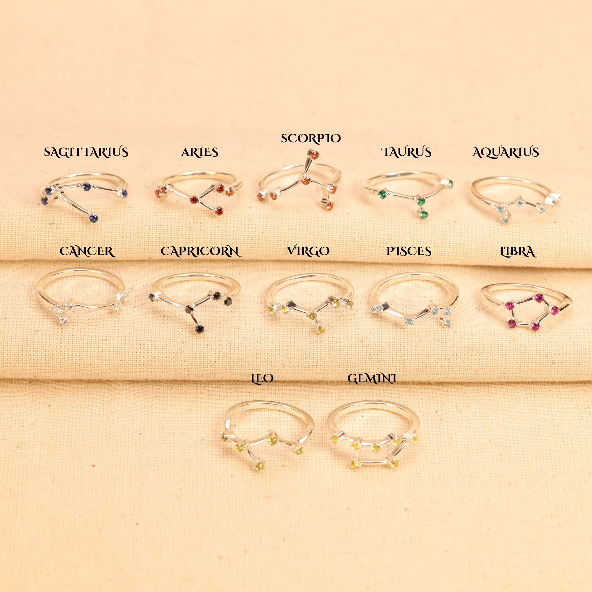Zodiac Constellation Ring