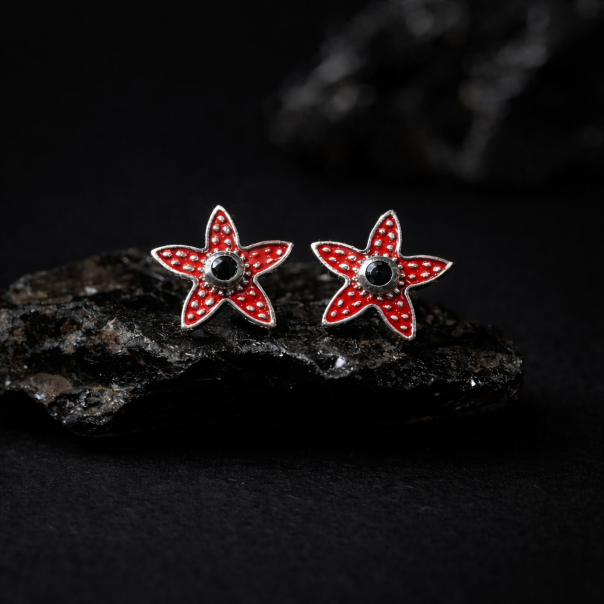 Stranger Things Demogorgon Face Studs
