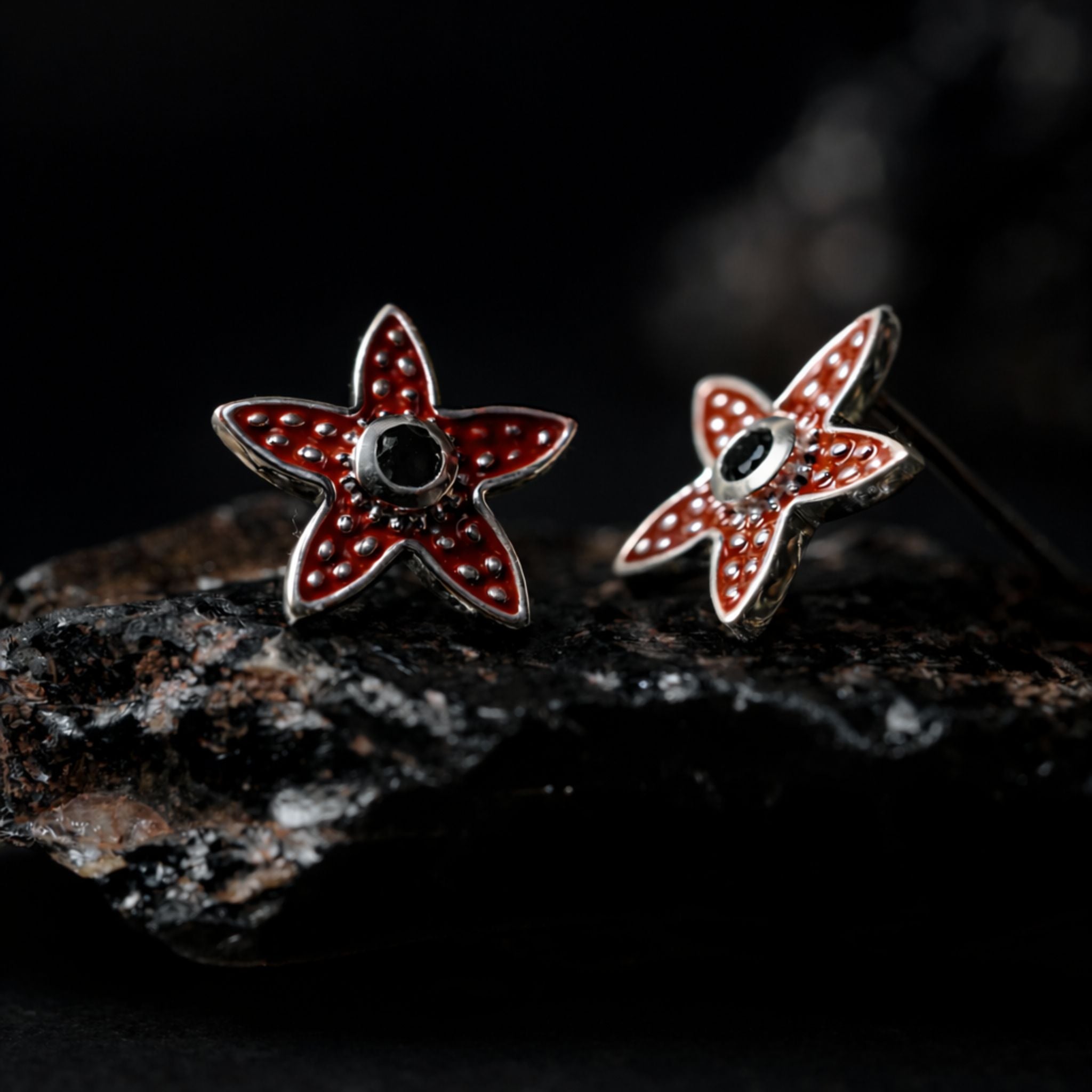 Stranger Things Demogorgon Face Studs
