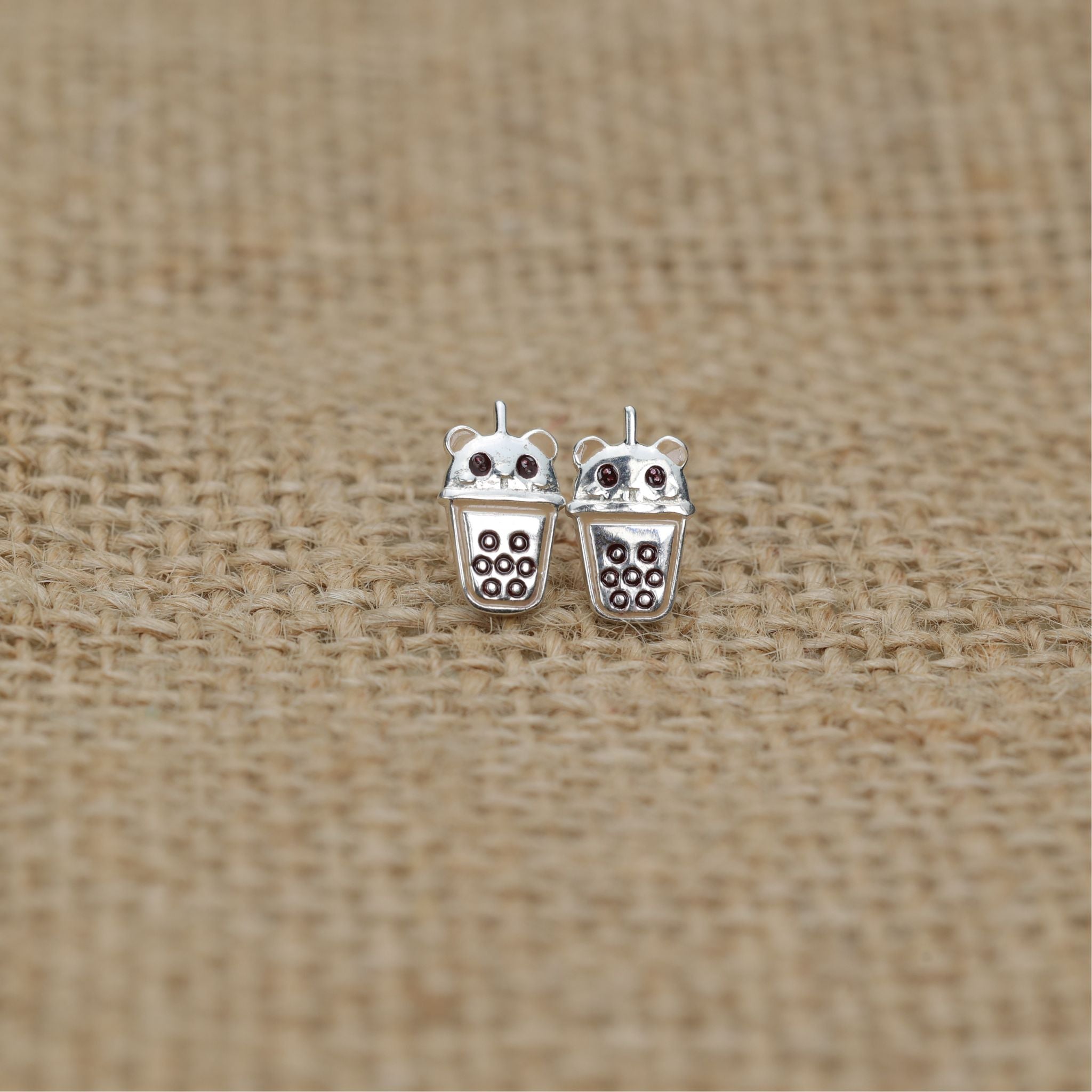 Bear Boba Tea Studs