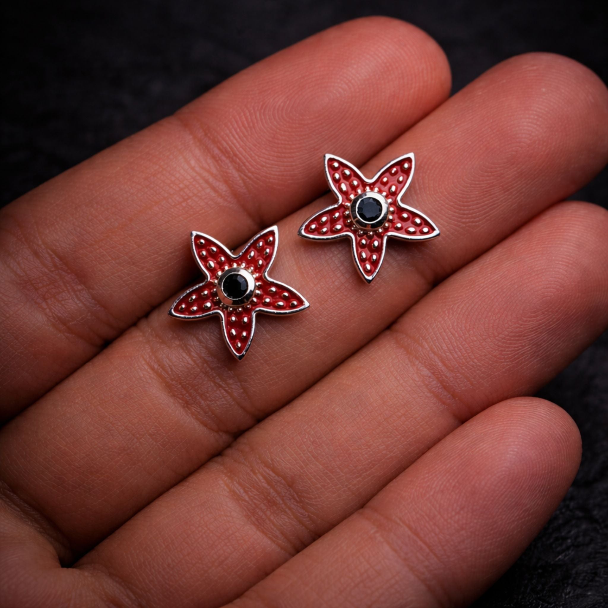 Stranger Things Demogorgon Face Studs