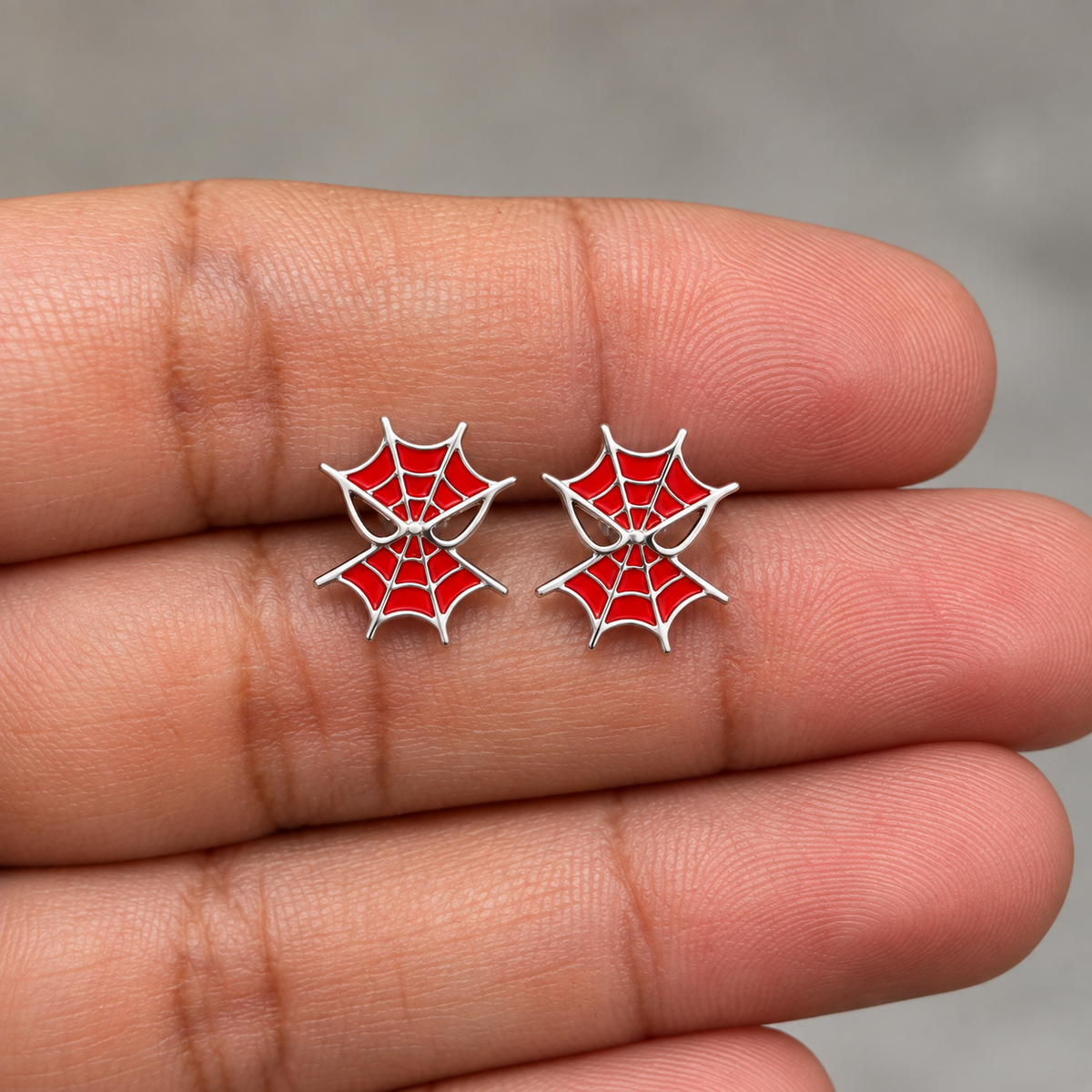 Spider Web Stud Earrings