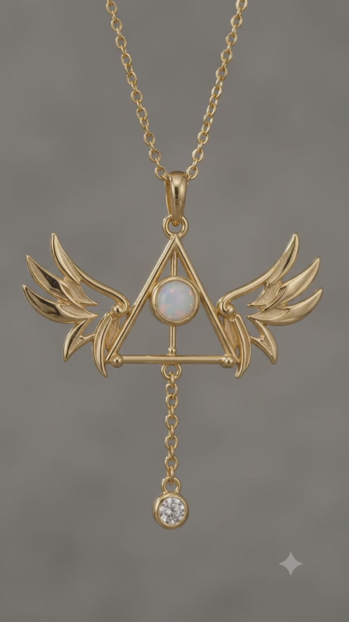 Golden Snitch Deathly Hallows Pendant